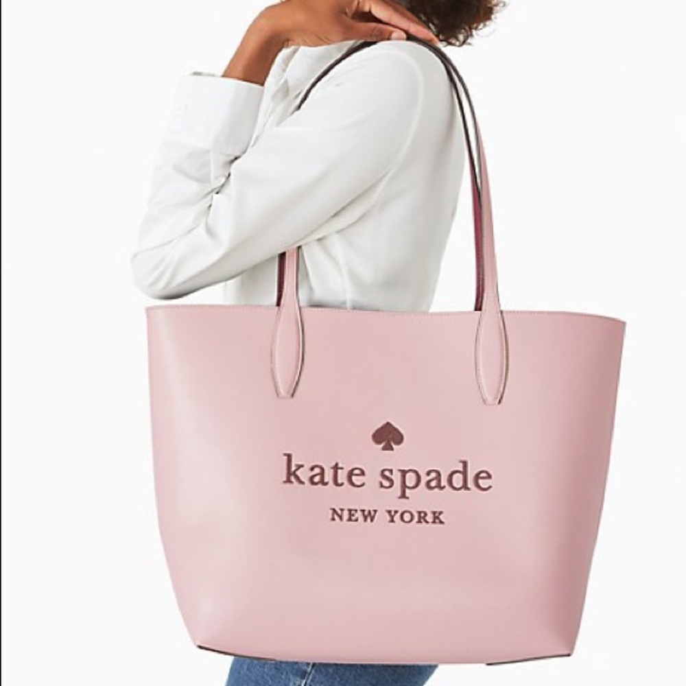 Kate Spade Glitter On Tote - Rose Smoke